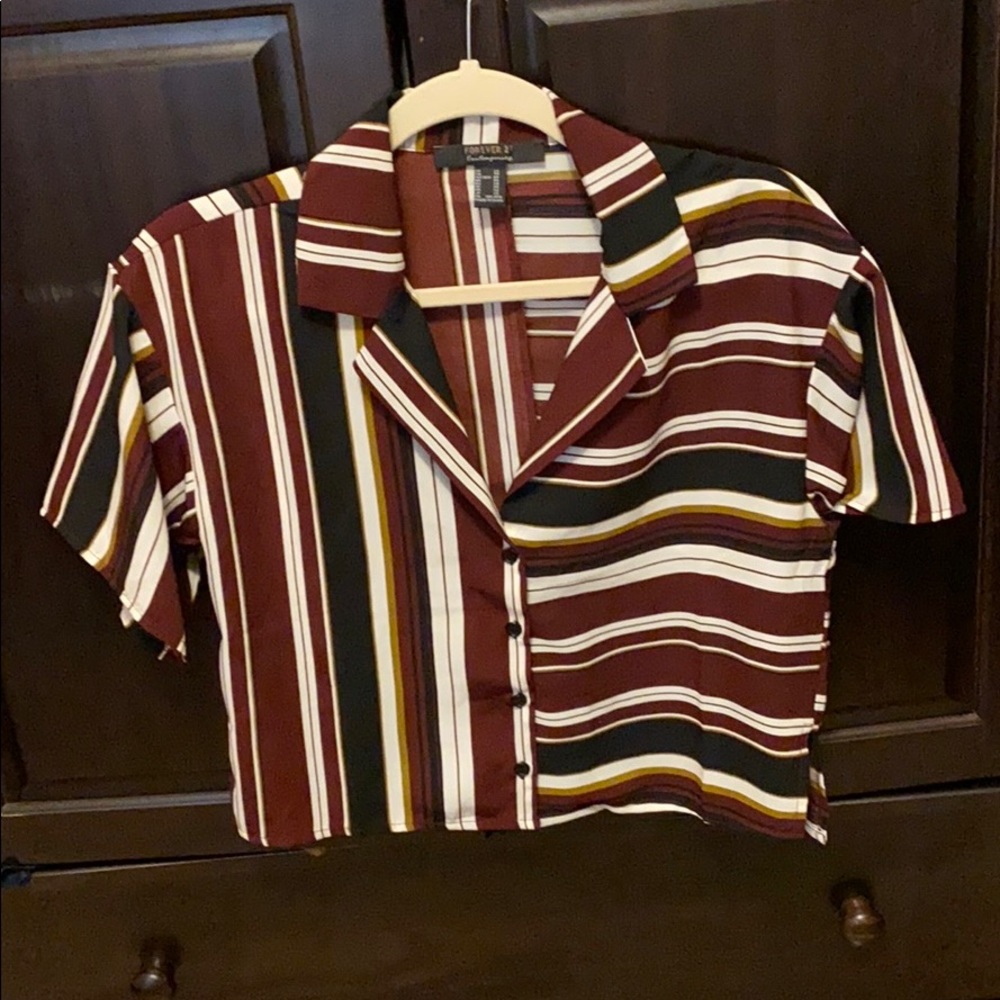 Multi-Colored Striped Blouse